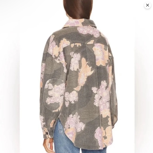 NWT - Free People - Printed Ruby Jacket Shacket Charcoal Combo - Size Medium - Picture 4 of 8